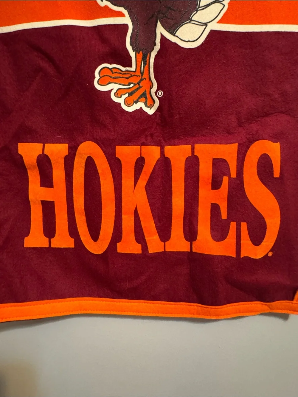 Vintage Virginia Tech Hokies Felt Banner Collegiate Pacific USA 17x35